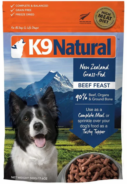 K9 NATURAL K9 COLD DRY DOG FOOD BEEF FEAST 3.6kg