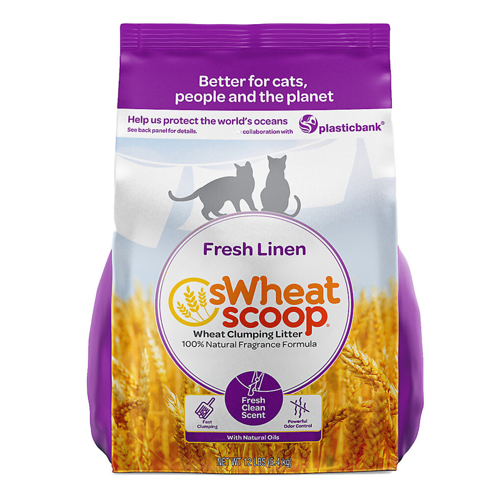 sWheat Scoop  Fresh Linen Formula Wheat Cat Litter 12LB