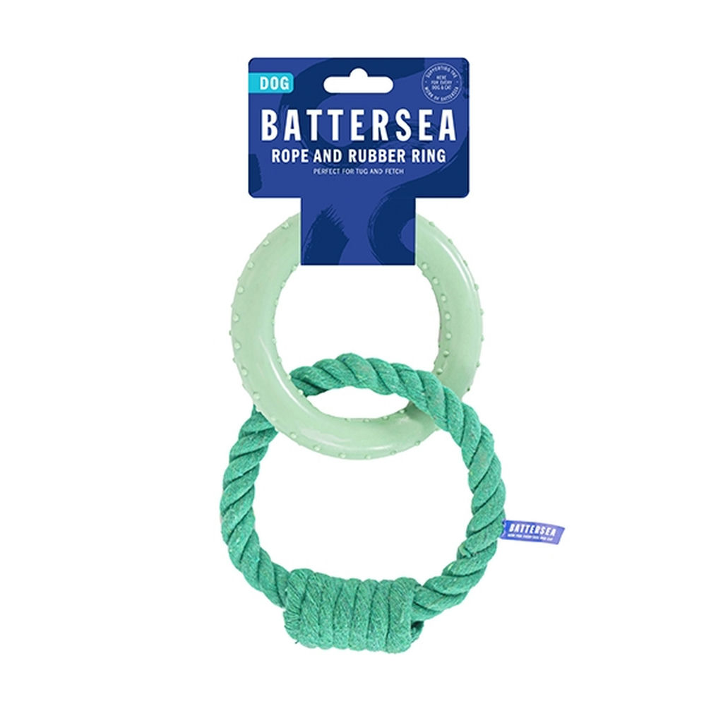 Rosewood x Battersea Knotted Circle Bite Toss Dog Toy